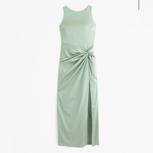 Abercrombie Sage Green Open Back Dress